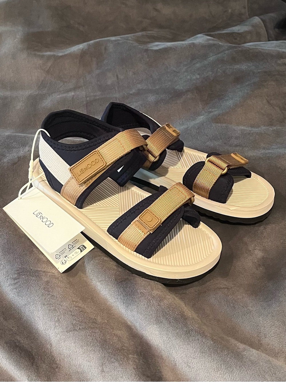 Liewood Kids' Navy & Beige Strap Sandals